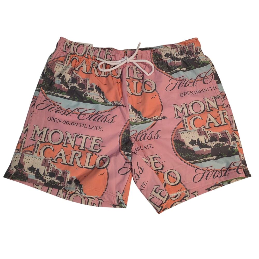 NWT Cotton On Monte Carlo Resort Graphic Swim Trunks Mens Medium